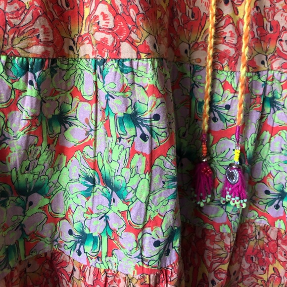 Roopa Pemmaraju Vivi Floral Patchwork Peplum Peasant Blouse Anthropologie Medium - Picture 10 of 15